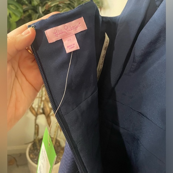 NWT New Lilly Pulitzer Trista Shift Dress True Navy Size 00 - Picture 7 of 8